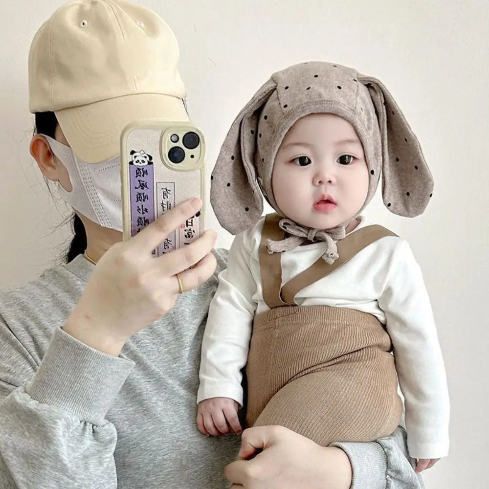 

Fashion Cute Cartoon Hat Ear Protection Rabbit Ear Newborn Beanie Cap Cotton Keep Warm Warm Hat