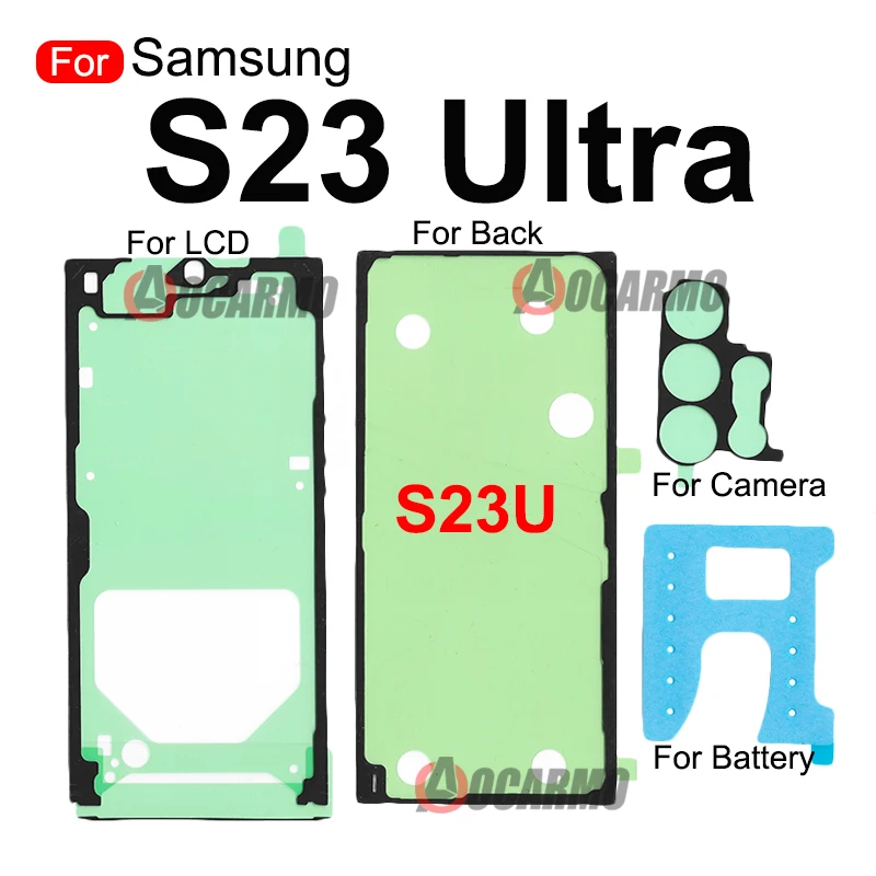 FullSet Waterproof Adhesive For Samsung Galaxy S23 Plus S23fe S23U S23+ S23 Ultra LCD Screen Back Battery Cover Sticker Tape