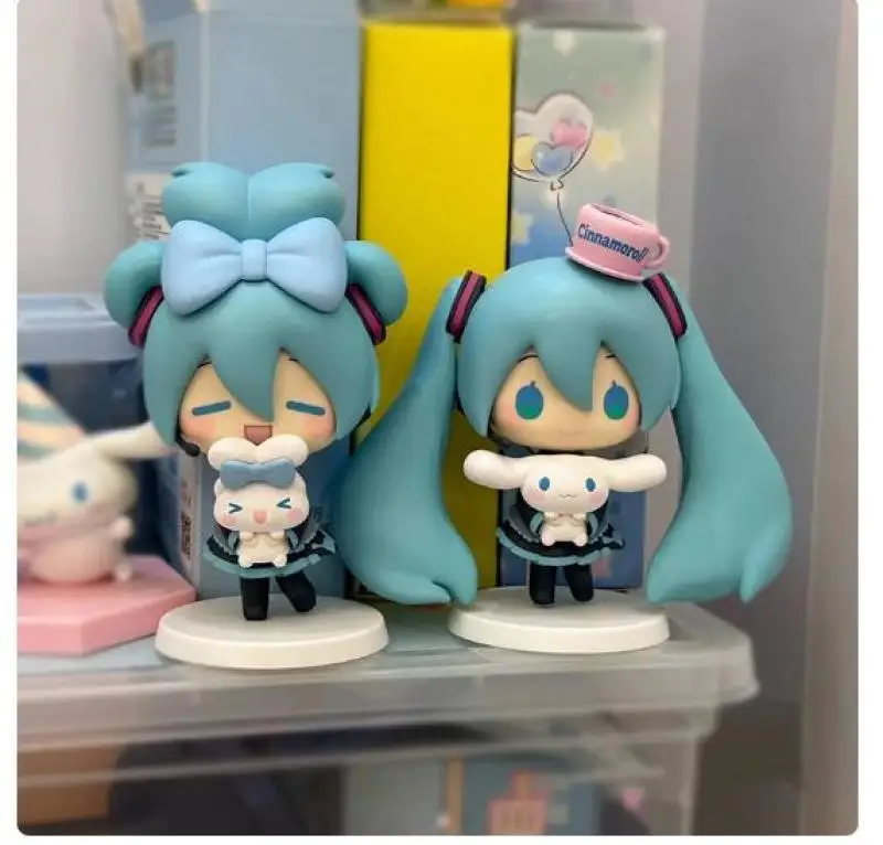 9CM 2024 New Anime Hatsune Miku Q version kawaii Cute and adorable Figure PVC Model Toys Doll Ornaments Gifts