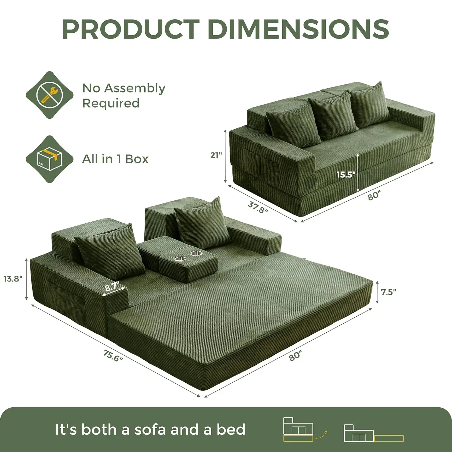 Thumbnail 2 - #36 Highest Rated Convertible Sofa Beds to Buy in 2026