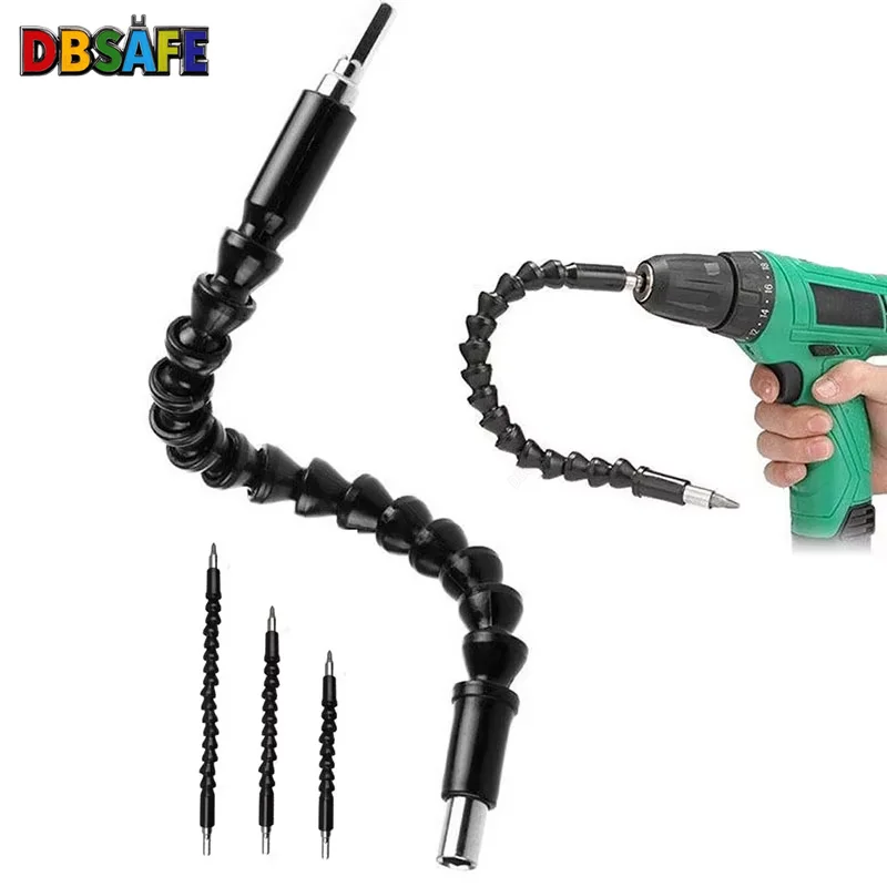 Haste de extensão flexível para broca elétrica, conexão universal de mangueira de cobra, eixo macio, chave de fenda multifuncional, ligação cardan