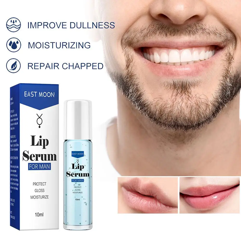 Men Lip Essential Serum Reducing Fine Lines Increase Lip Elasticity Improving Dryness Care Hyaluronic Deeply Liquid Moistur H0F5