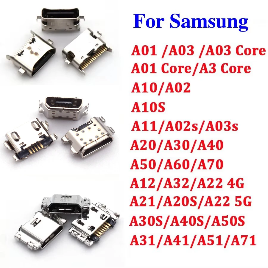 

10Pcs Original Charging Port For Samsung A12 A10s A21s A11 A20s A22 A32 A01 A30s A31 A51 A50s A71 A70s A04 A05 Connector Pin