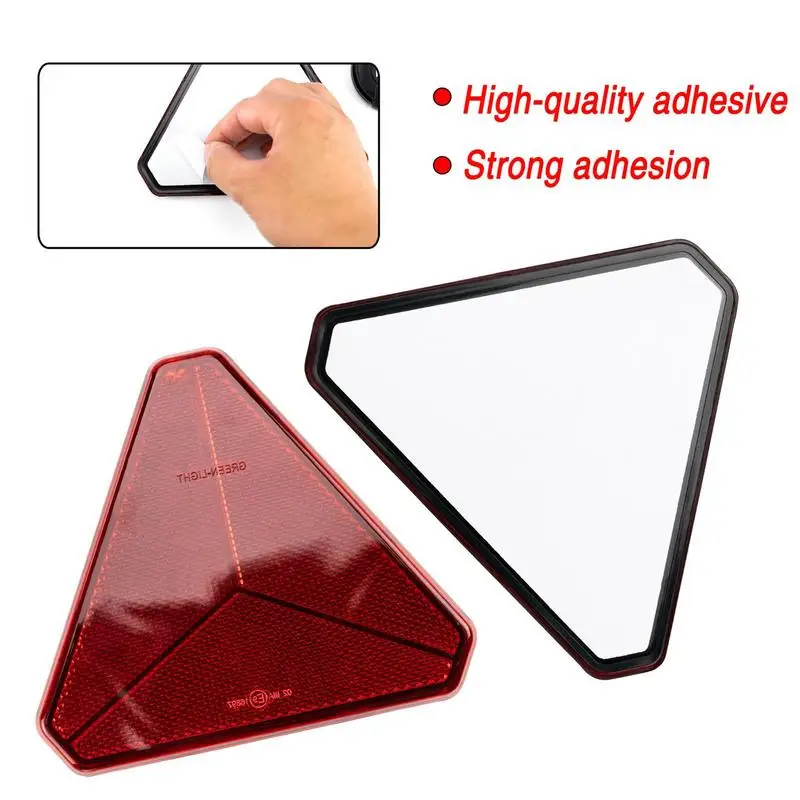 Triangle Reflector Safety Alert Sign Strip Reflective Red Stickers Universal Camper Lorry Caravan Truck Trailer Bus RV Golf Cart