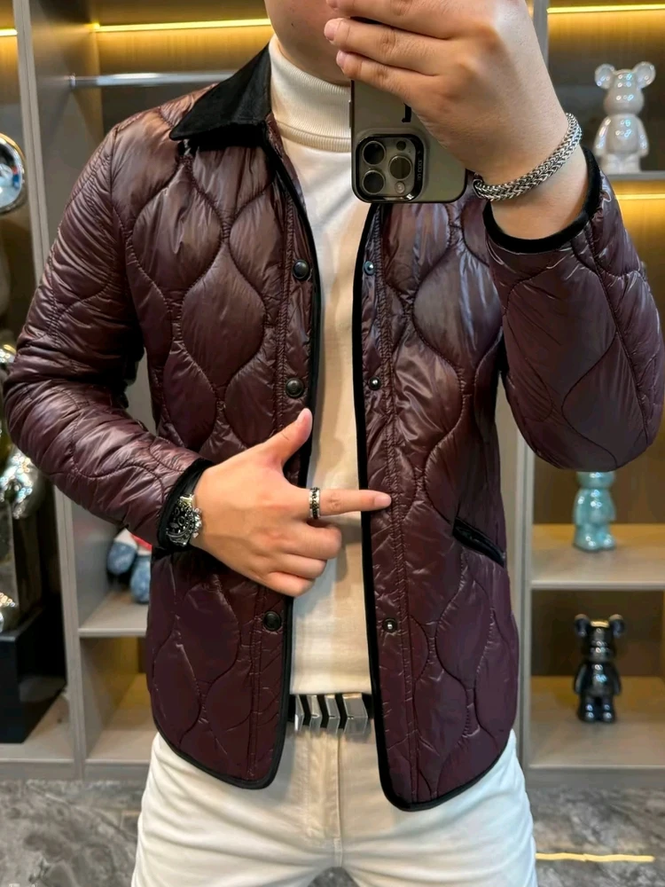 

Высококачественная повседневная хлопковая куртка на осень-зиму: модная, легкая, роскошная, приталенная, с антимикробной пропиткой, китайская.