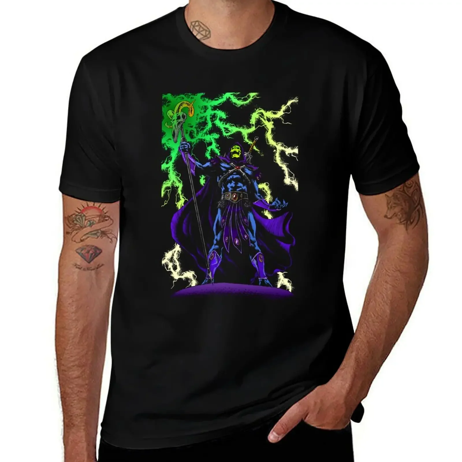 Skeletor GraySkull castle motu he man barbarian 80s cartoons toys heman T-Shirt cotton graphic tees luxury designer t shirts men