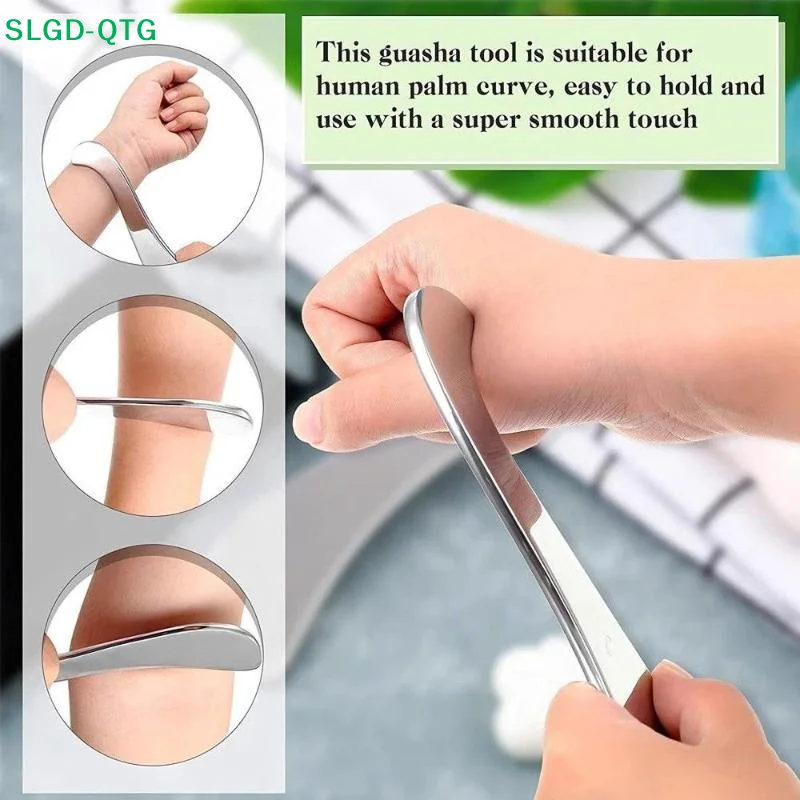 Hot Stainless Steel Gua Sha Massage Tool Ergonomic Scraping Massager For Muscle Relief And Body Therapy
