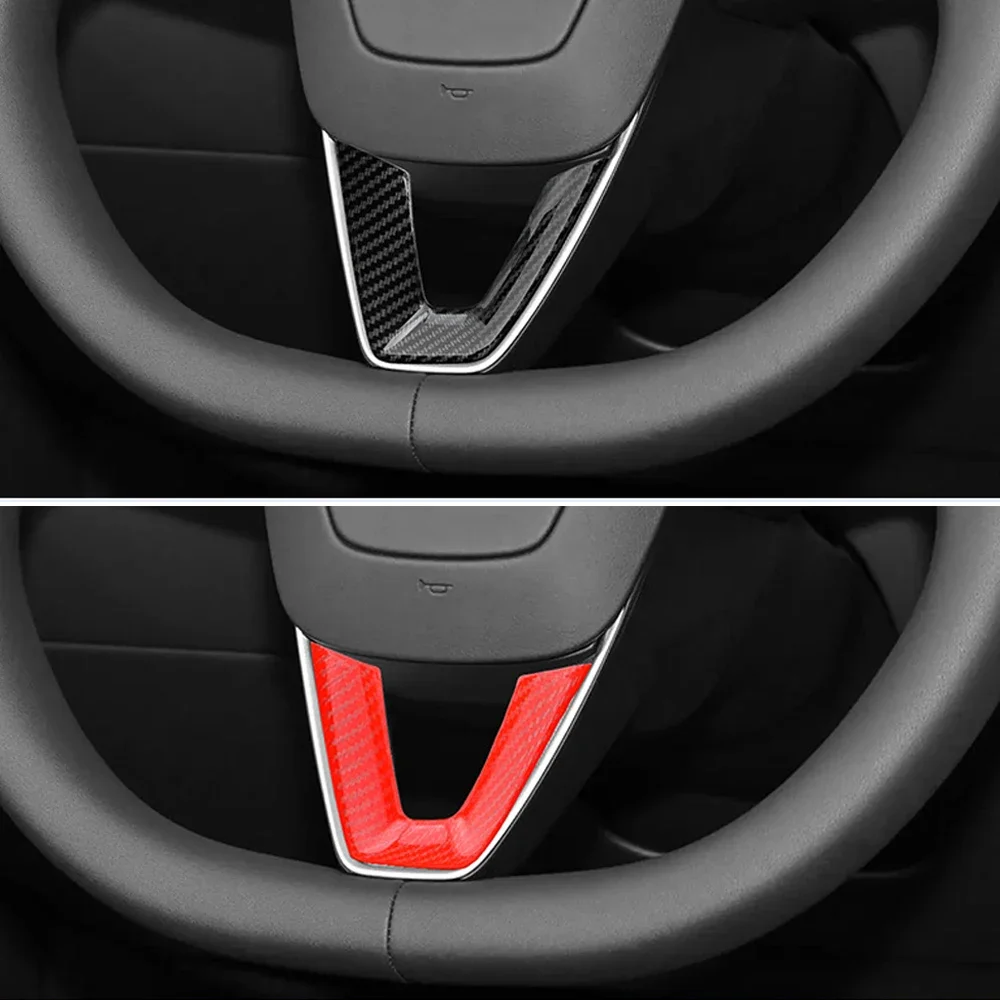 ABS Carbon Fiber Decorative Sticker Modified Shell Accessories Steering Wheel Patch for Tesla Model 3 3+ New Model Y Launch 2025
