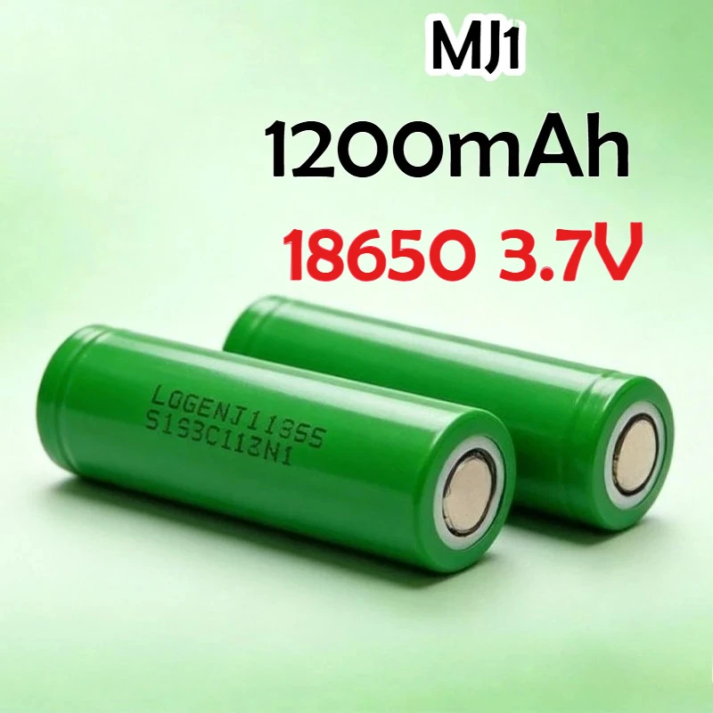 INR18650 Lithium Battery 1200mAh 3.7v 25A 18650 MJ1 High Power Power Tool Battery 18650 Rechargeable Battery+4.2V1ACharger