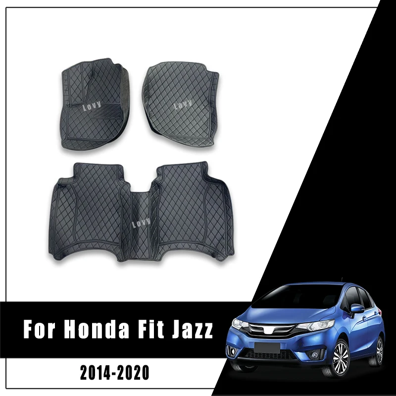 

Car Floor Mat Trunk Mat For Honda Fit Jazz 2020 2019 2018 2017 2016 2015 2014 Leather Trunk Carpet Auto Interior Accessories