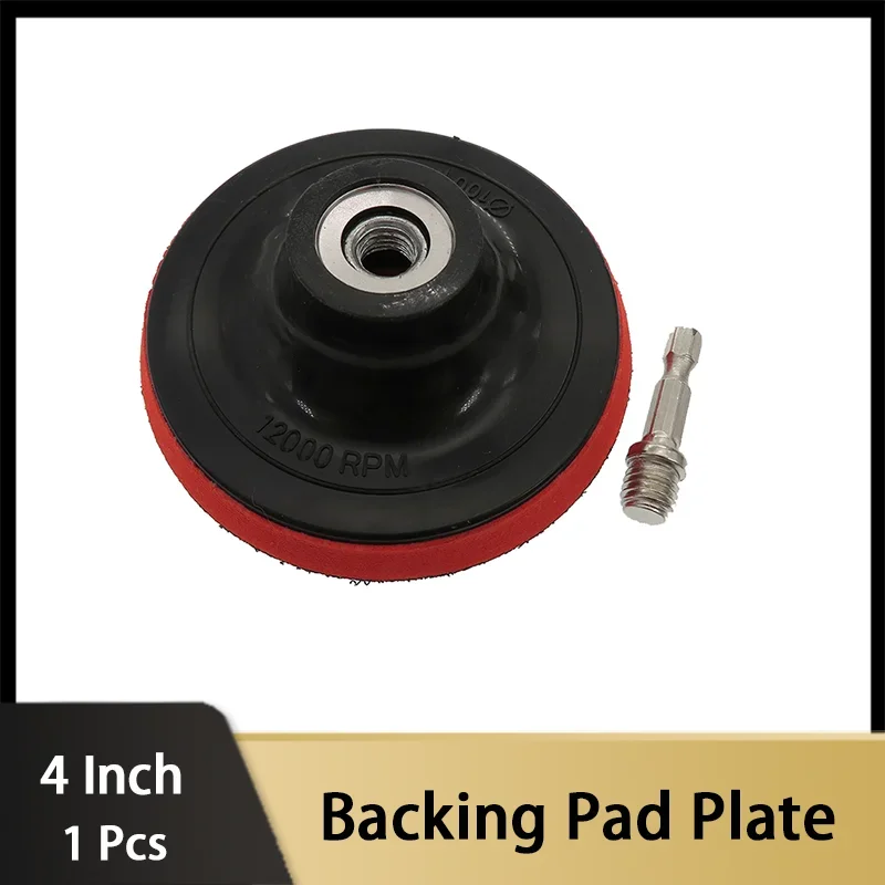 4inch Backing Pad Plate M10 Hook & Loop Polishing Buffing Pad Backer Pads For Grinder Machine and Polish Pads fit Sander Grinder