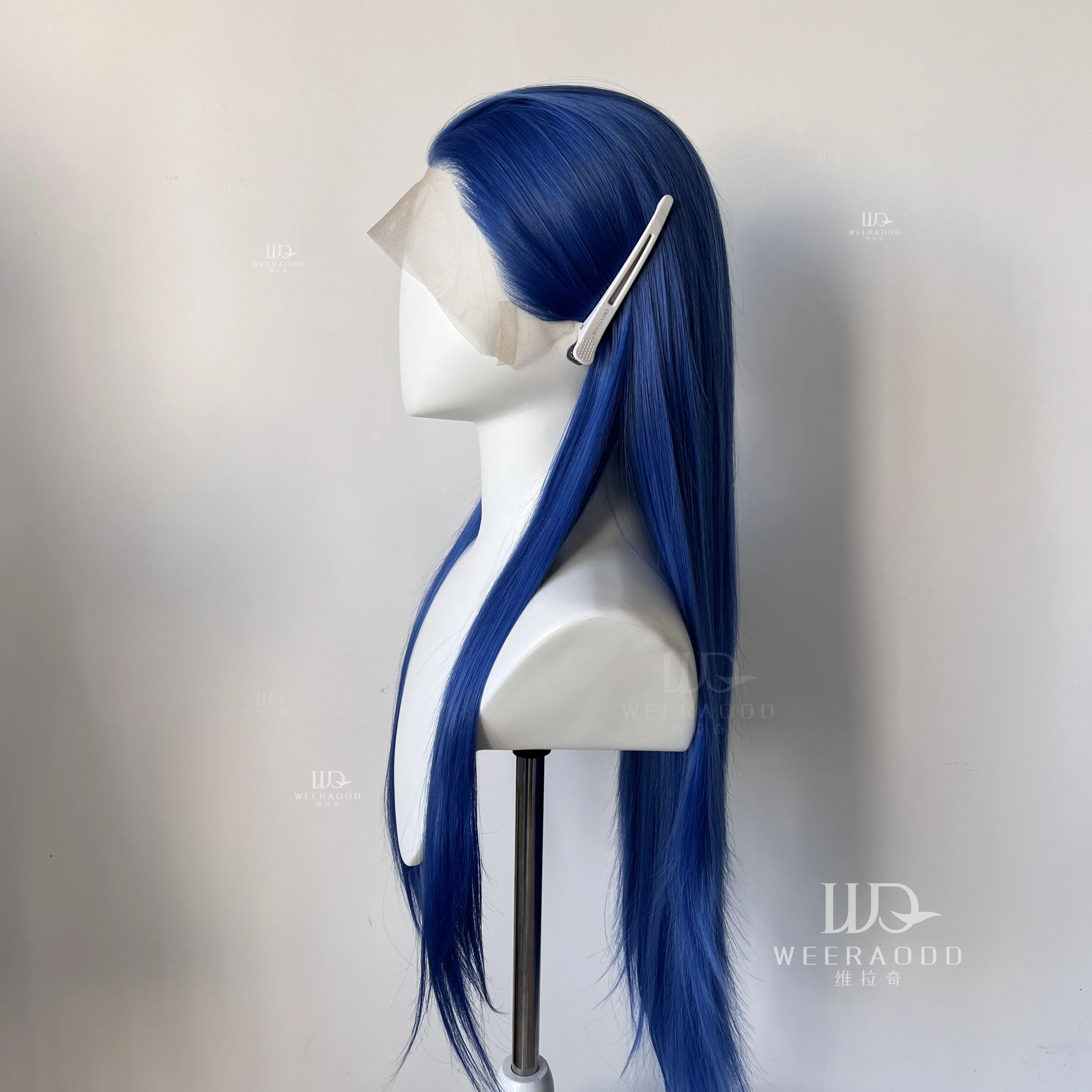 Peluca con malla أمامي sintetica azul zafiro oscuro 13x4 para mujer pelucas sin pegamento largas y rectas de 26 pulgadas peluc