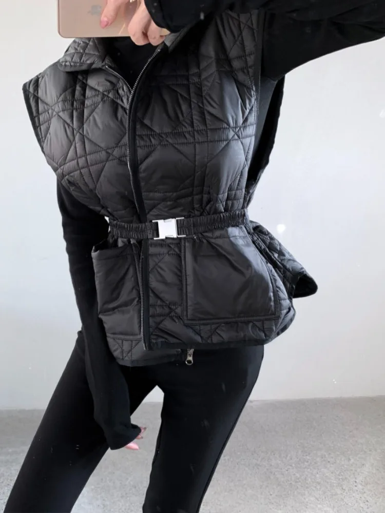 

Women's Long Sve Vest Korean Sle Chic Autumn Winter Versatile Collared Top Faionable Retro Design Versatile Outerwear