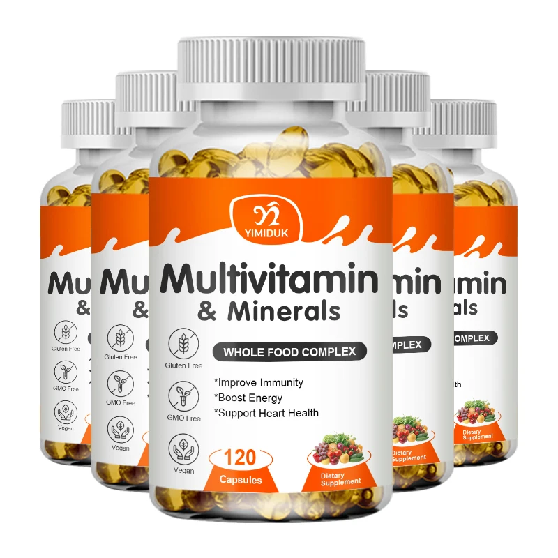 

Whole Food Multivitamin Multimineral Supplement - Magnesium Biotin Calcium Zinc Selenium - Supports Joints Skin Nails