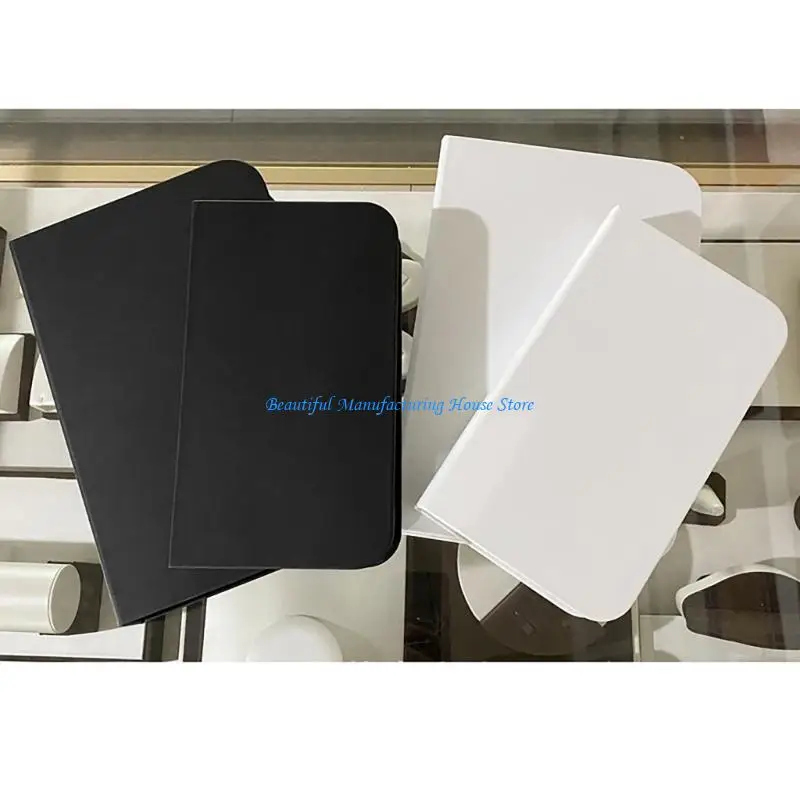 Estuche compacto para almacenamiento pendientes E56A, organizador joyas cuero PU con forma libro para viajes