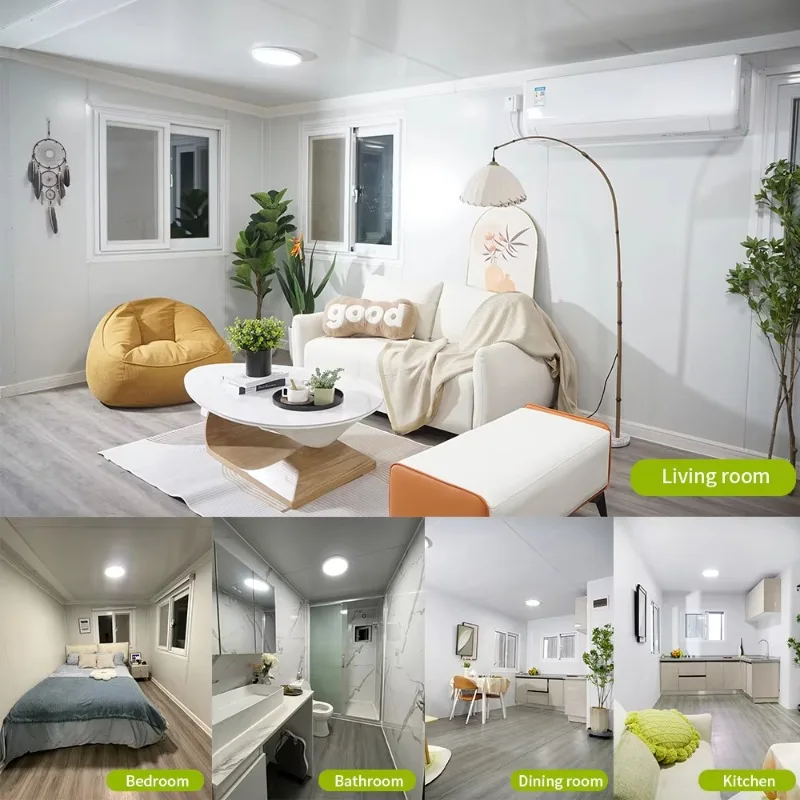 رائجة البيع وحدات منزل صغير قابل للتركيب الصلب الجاهزة حاوية قابلة للتوسيع منزل المطبخ الحمام شقة ميزات غرف الحديقة #5