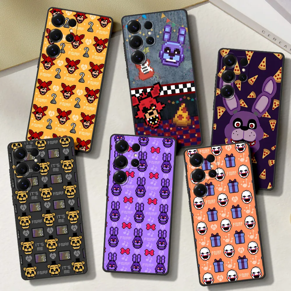 Fnaf Five-night-At-Freddys Capa para Samsung Galaxy S24 S25 S20 S21 S22 Ultra S23 FE S7 Edge S9 S8 S10 Plus TPU Capa de telefone