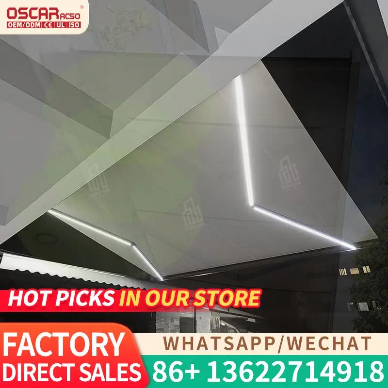 

Motorized full cassette homey side awning for patio garden balcony retractable awning