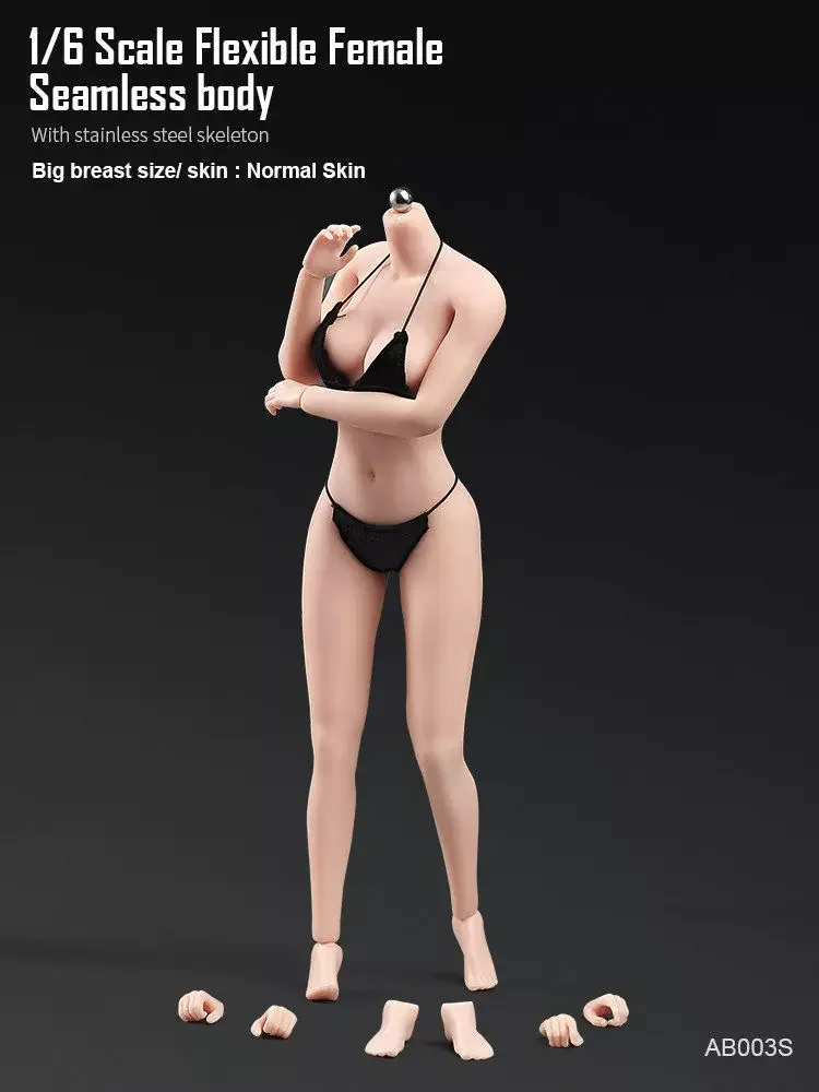 In Voorraad 1/6 Schaal Super Flexibele Vrouwelijke Naadloze Lichaam T302/303/305/306/AB001/T307 voor 12 ''Soldaat Action Figure Poppen Decor