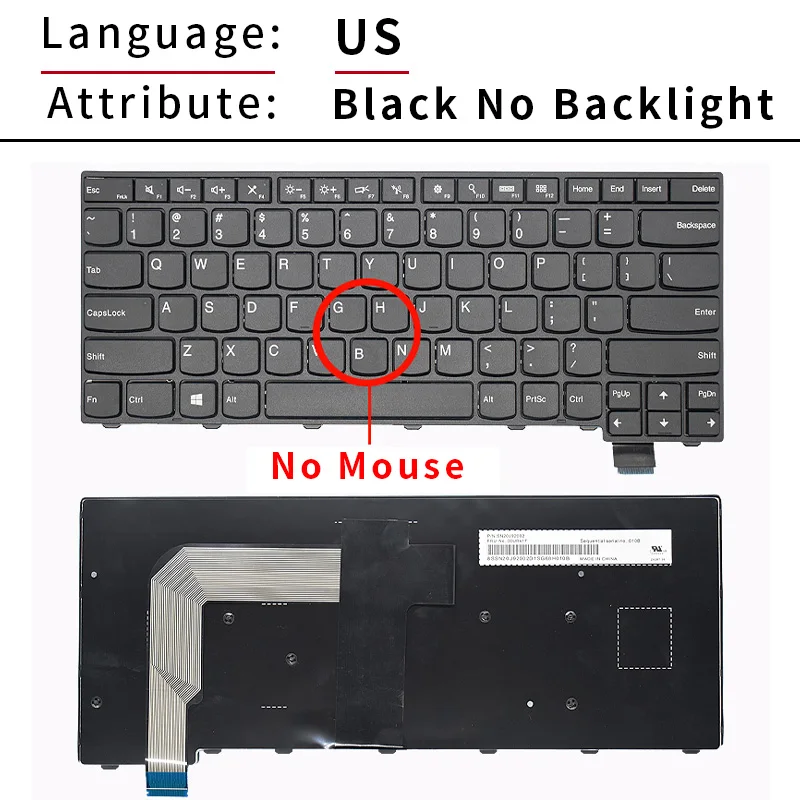 NEW US KEYBOARD For Lenovo ThinkPad T460S T470S S2 2ND GEN 13