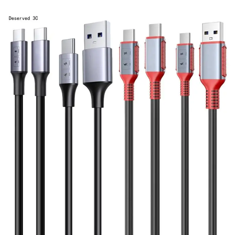 

60W USB Type C Fast Cable Flat TPE Wire PD60W 10Gbps for Electronic Devices Power and Data Cord