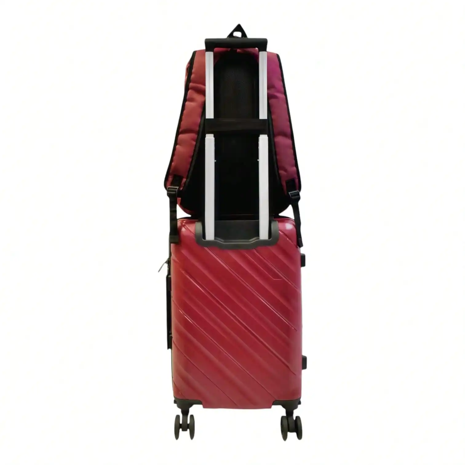 High-Quality Expandable 2-Piece Luggage And Backpack Set – Lightweight 20-Inch Carry-On Spinner Suitcase Made Of Durable Material PP With Sleek Travel Backpack – Ideal For Business And Leisure Travel