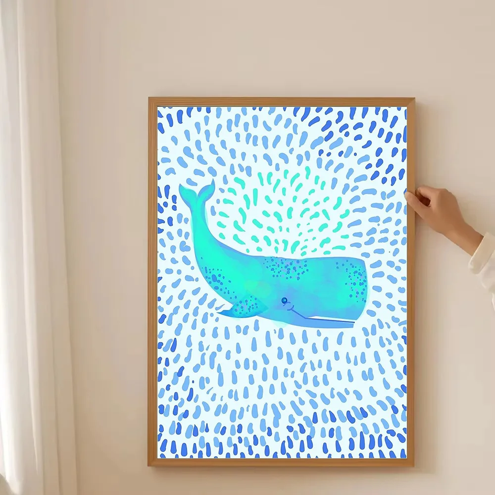 خمر الذئب الفن قماش جدار ديكور الشمال الحيوان صورة ديكور المنزل الحديثة مجردة اللوحة ديكور غرفة كبيرة #3