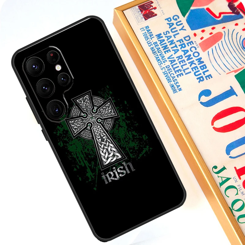 Celtic Knot Cross Case For Samsung Galaxy S24 Ultra S23 S22 S20 S21 FE Note 10 20 Ultra S8 S9 S10 Plus Cover