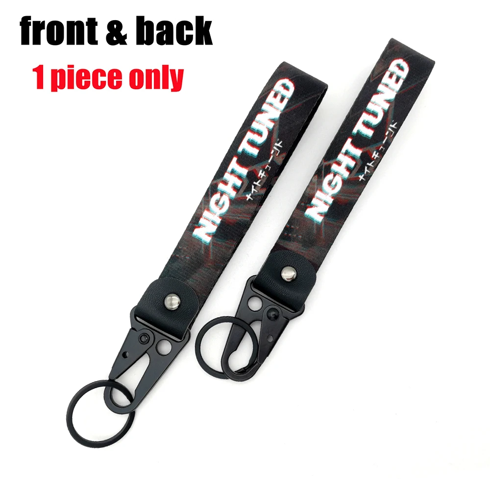 JDM Stijl Sleutelhanger Lanyard Tags Sleutelriem Tow Sides Thermoprint Auto Motor Sleutelhanger Houder Hanger Accessoires