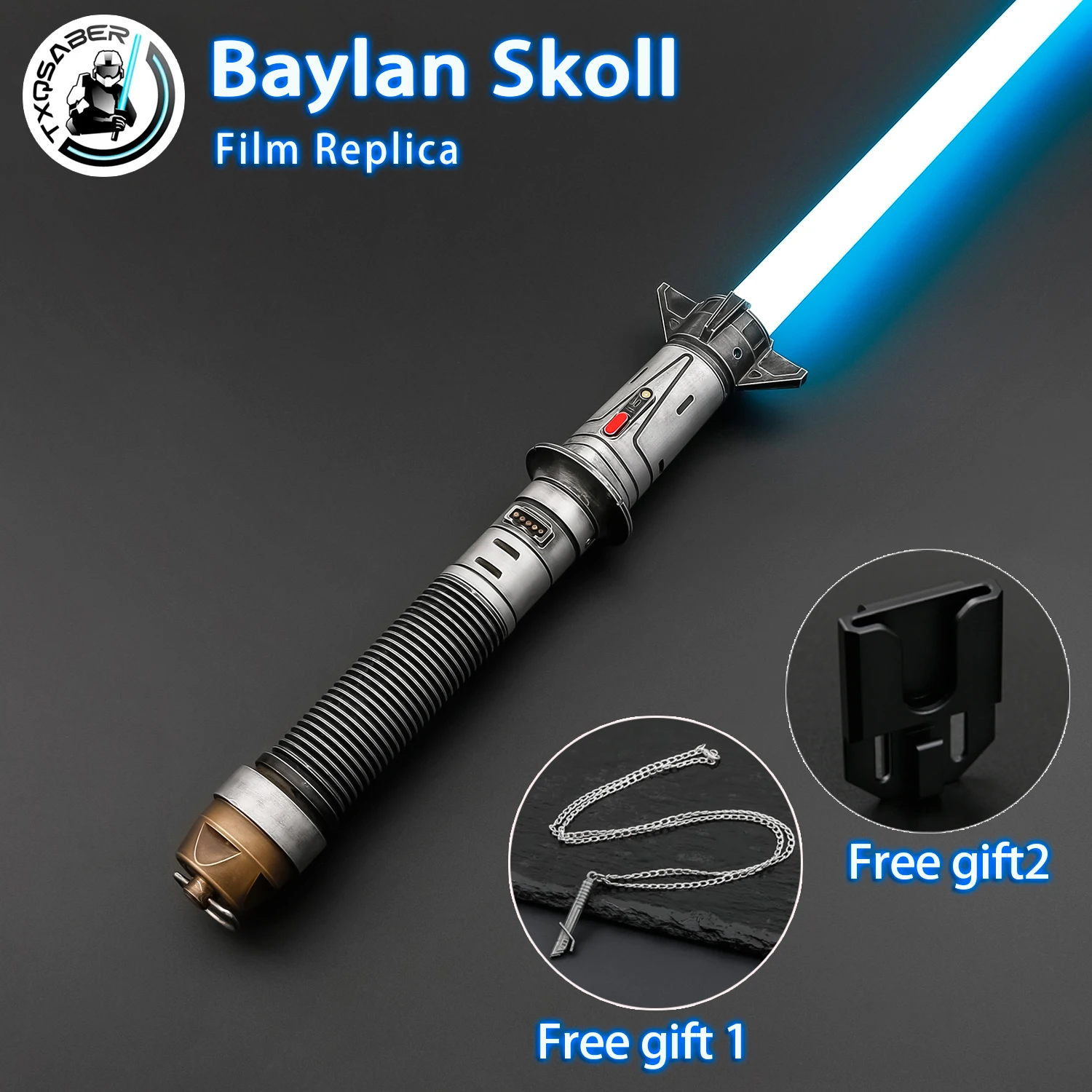 

TXQSABER Baylan Replica Lightsaber Baylan Skoll's Weathered Combat Light Sword Neo Pixel Proffie 2.2 Smooth Swing Jedi Laser FOC