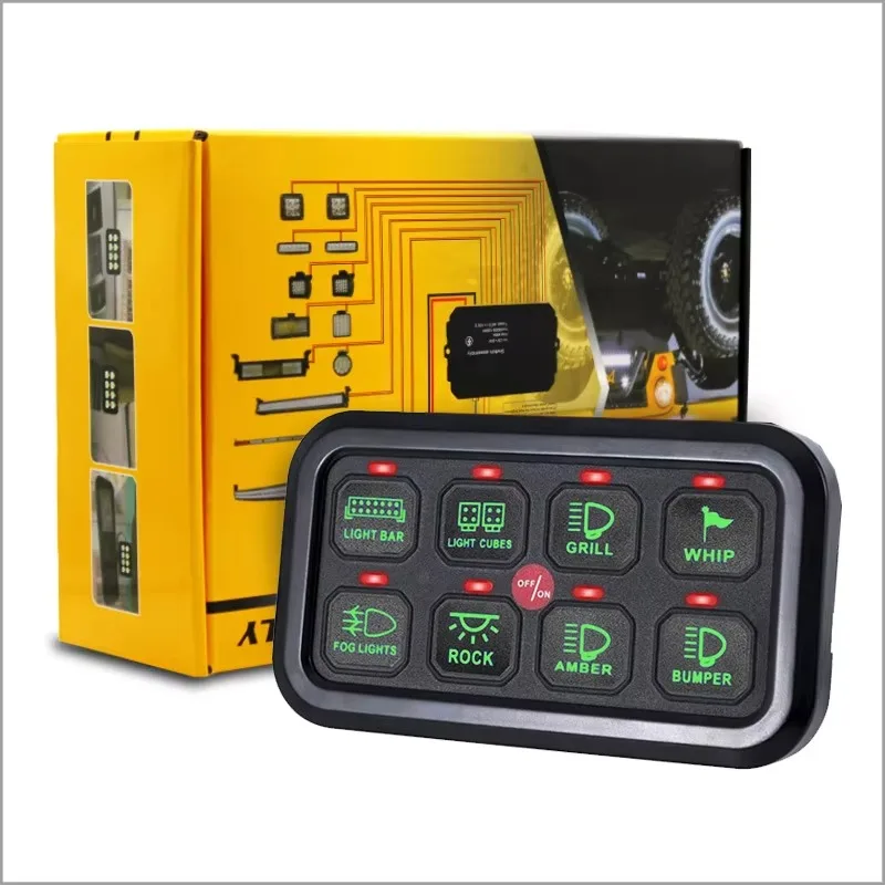 Yacht Conversion Switch Control Box for Car RV 8 Digit LED Display Touch Control Panel with 1 Year Warranty