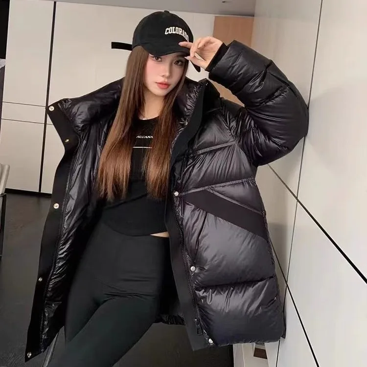 Live streaming product 90 white goose down 2024 spring new down jacket, female Instagram influencer, same warm coat