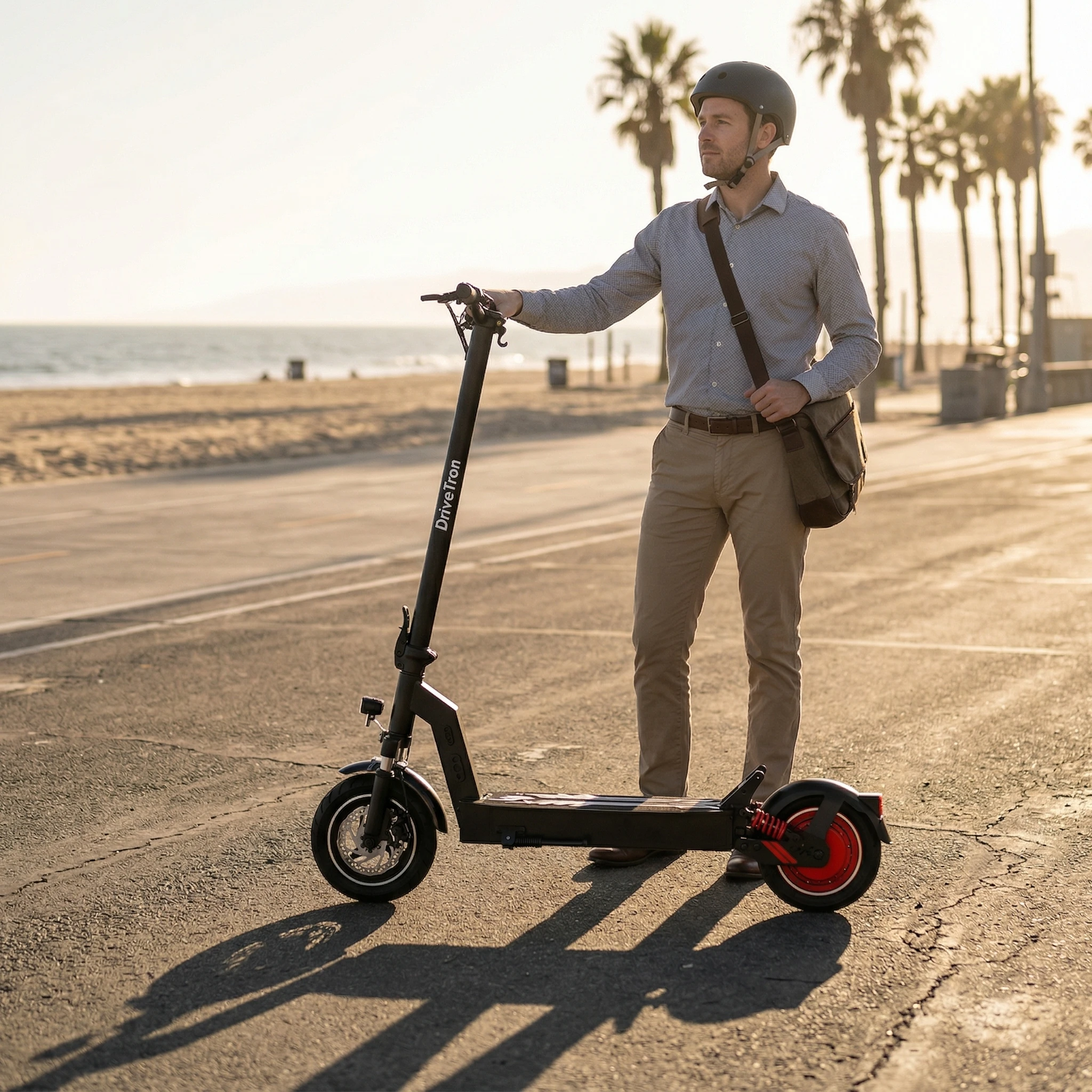 

Складной электросамокат для взрослых - двигатель мощностью 500 Вт (пиковая мощность 1100 Вт), аккумулятор 48В 15.6Ач, 10-дюймовые бескамерные вакуумные шины, максимальная скорость