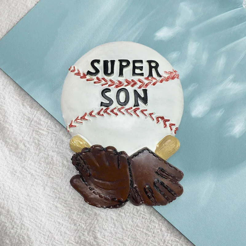 

American Supersonic Baseball Softball Magnet Refrigerator Magnet 3D Travel Home Exquisite Commemorative Collectible Decoration