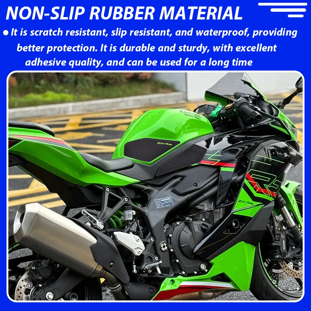 Motorcycle Fuel Tank Protection Pad Thick Non-slip Fuel Tank Gasket Sticker Compatible with For Kawasaki ZX-4RR ZX4RR 2024-2026