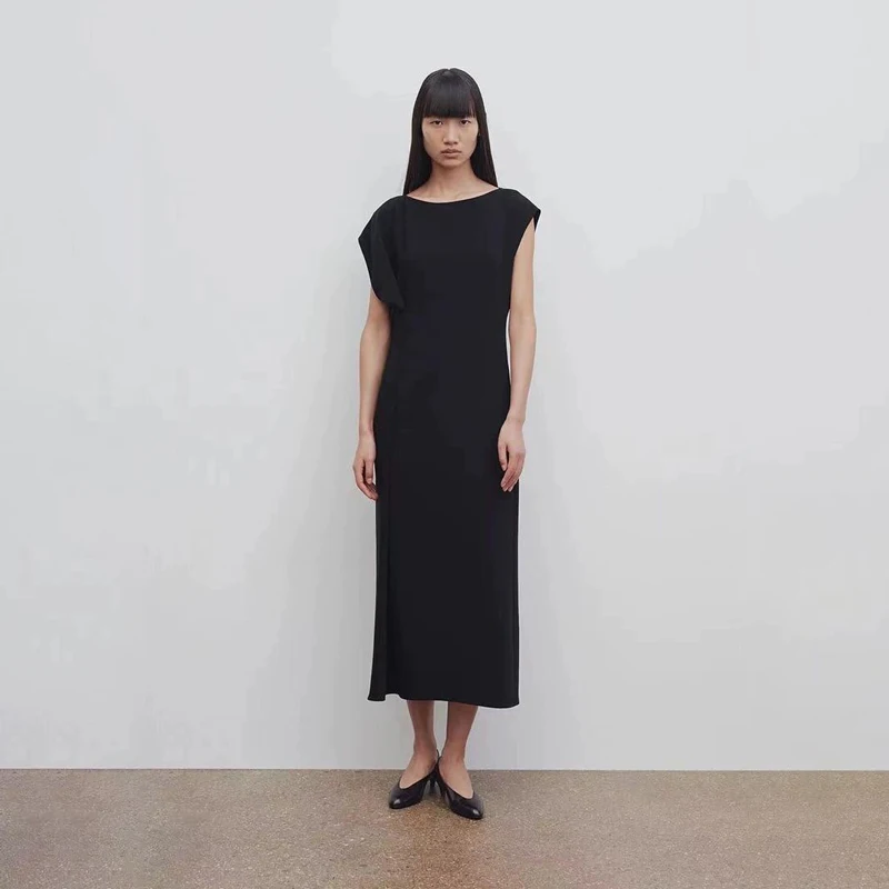 

Американская модная повседневная женская юбка макси из ацетата с асимметричным подолом и эффектом утяжки талии