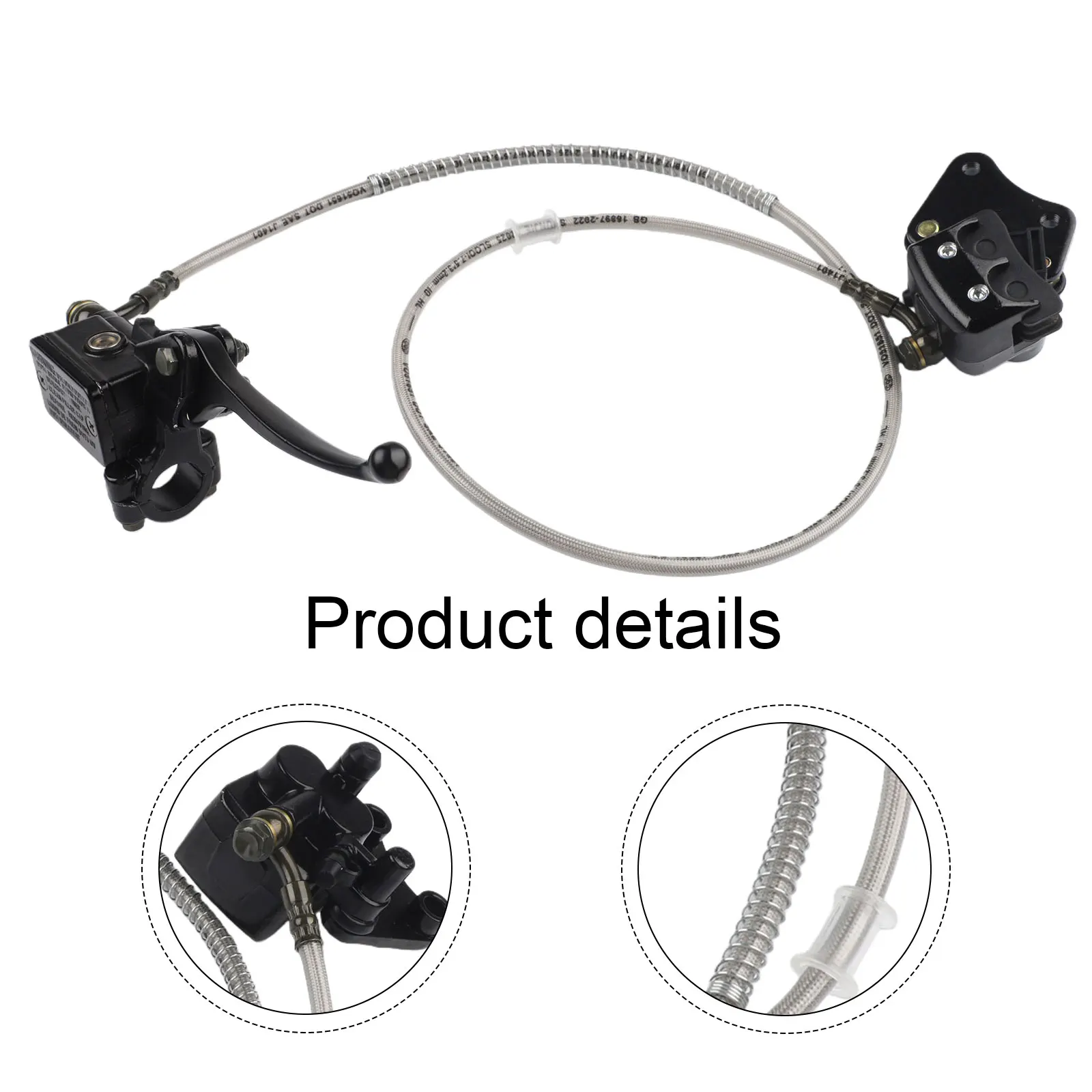 Off-Road Riding Disc Brake System Aftermarket Brake Caliper Parts 1020mm Oil Pipe Length 8mm Fixing Hole Diameter