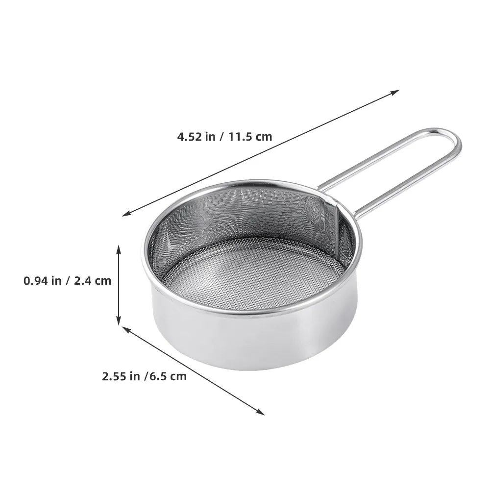 2Pcs Handheld 304 Stainless Steel Flour Sifter Mini 40 Mesh Baking Sugar Powder Coffee Tea Kitchen Gadget Sieve Cup view 5