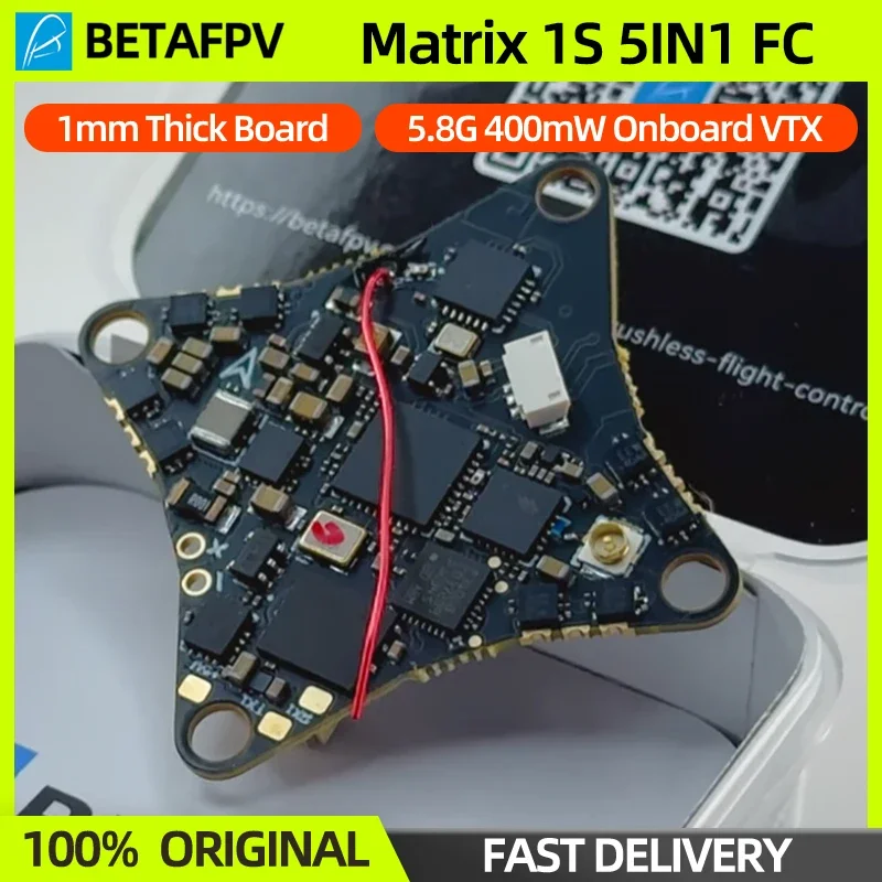 BETAFPV Matrix 1S 5IN1 AIO FC คอนโทรลเลอร์บินแบบไร้แปรงถ่าน 2.4G ELRS 400mW VTX สำหรับ Meteor75 Pro Whoop Quadcopter แข่งและฟรีสไตล์