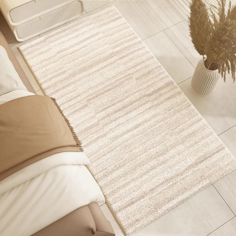 Light Luxury Bedroom Decor Plush Carpet Cream Style Carpets for Living Room Fluffy Soft Bedside Floor Mat Thickend Washable Rug