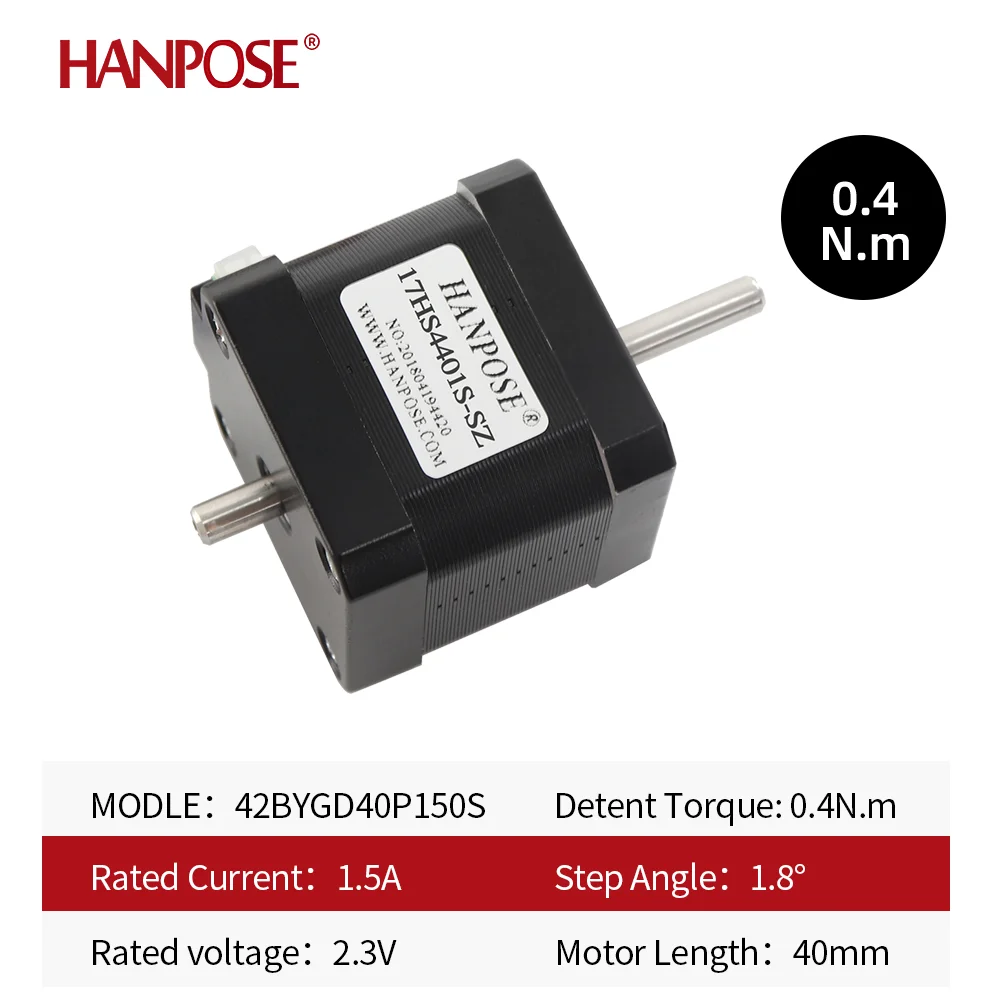 Nema17 Stappenmotor 17HS4401S-SZ 4-draads dubbele asmotor Voor 3D Printer Monitor Apparatuur