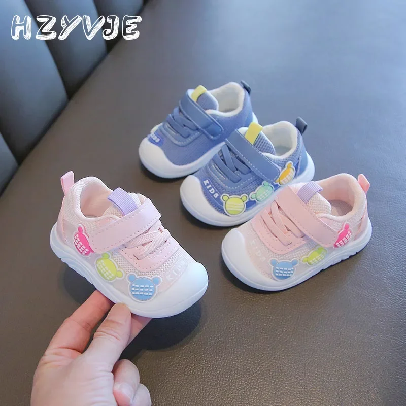 Spring and Autumn Baby Anti Slip Soft Sole Walking Shoes Opportunities Shoes Boy\'s and Girl\'s Mesh Upper Breathable Casual Shoes