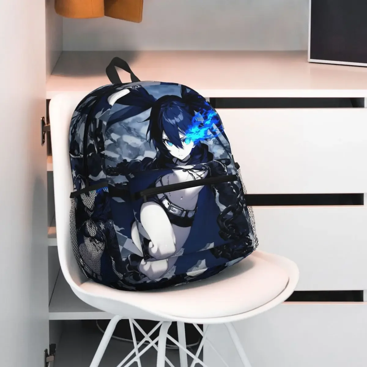 

Black Rock Shooter Student Backpack School Bag Hiking Travel Daypack for Men Women Fashion Bookbag Shoulder Bags