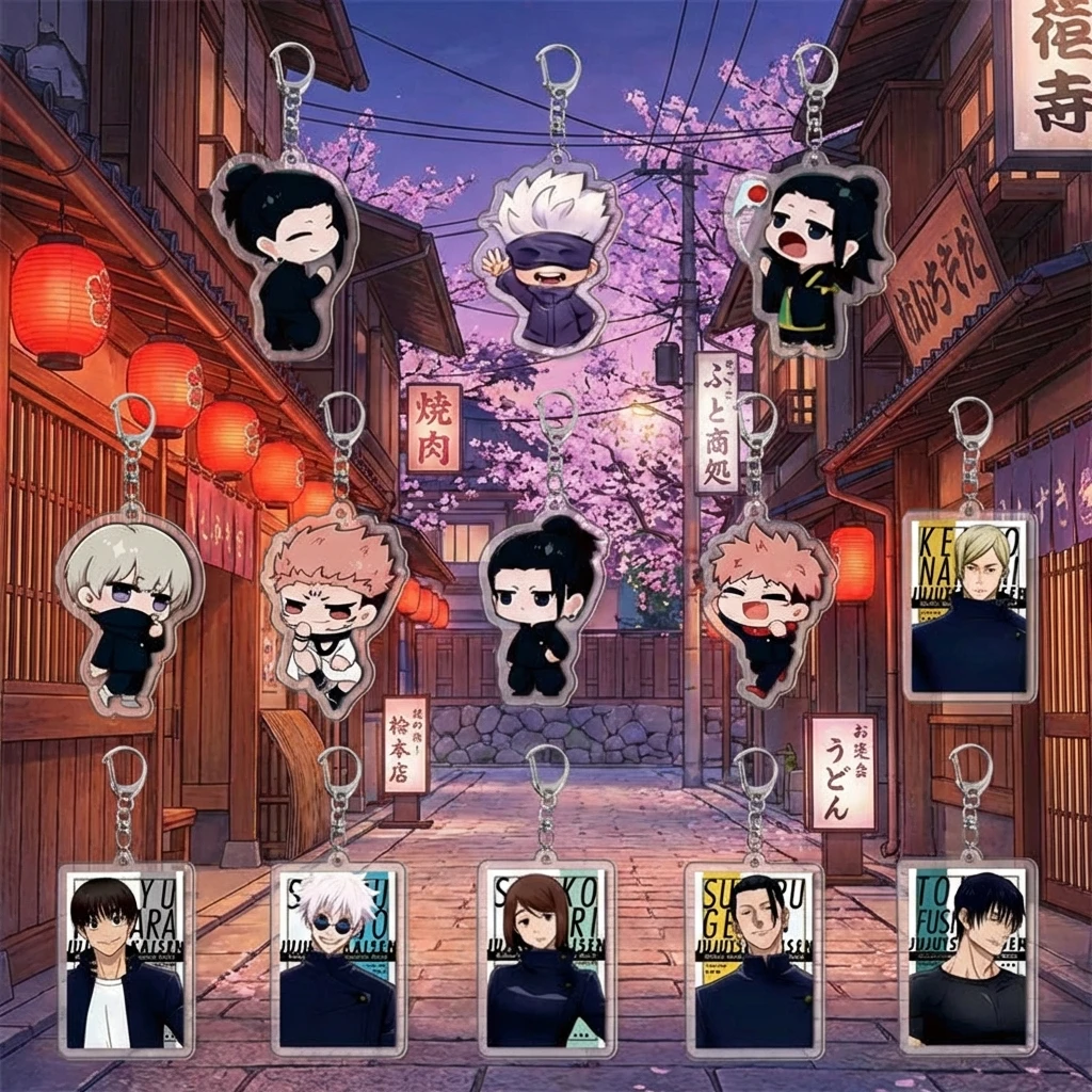 

Anime Keychain Jujutsu Kaisen Acrylic Keychain Yuji Itadori Megumi Fushiguro Backpack Charm Anime Merchandise Cosplay