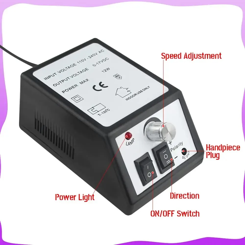 20000 دورة في الدقيقة آلة مجموعة الكهربائية مسمار الحفر آلة هلام مزيل طلاء الأظافر المحمولة معدات طلاء الأظافر مع 6 لقمة ثقب
