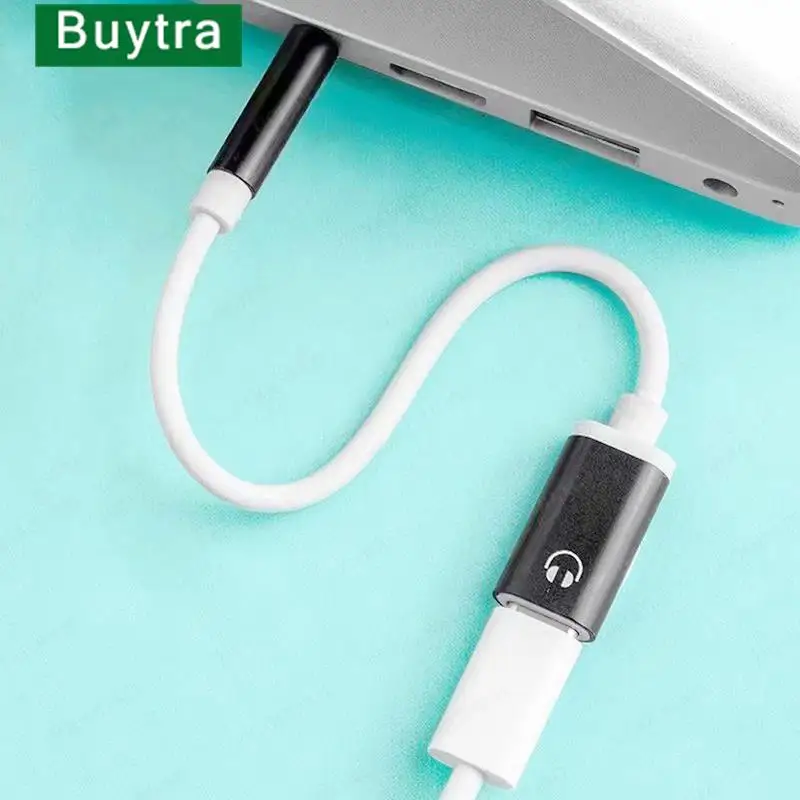Convertitore per cuffie da 1PC da 3.5mm maschio a femmina di tipo c da piatto a Laptop analogico rotondo