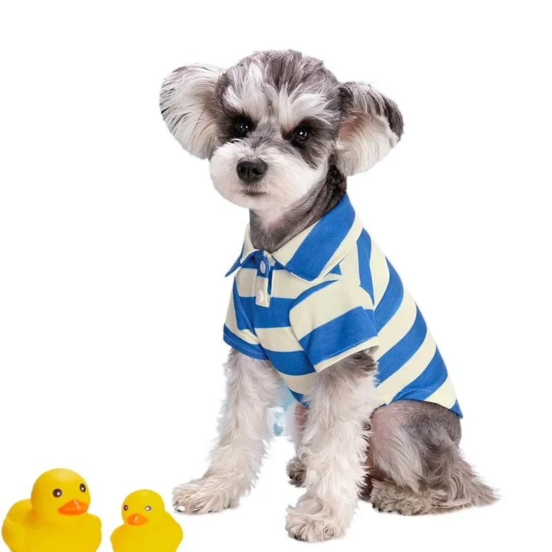 Letnia koszulka polo dla psa dla małych średnich psów Ubrania dla szczeniąt Casual T-shirt Kamizelka dla zwierząt Chihuahua Yorkshire Buldog Kostiumy