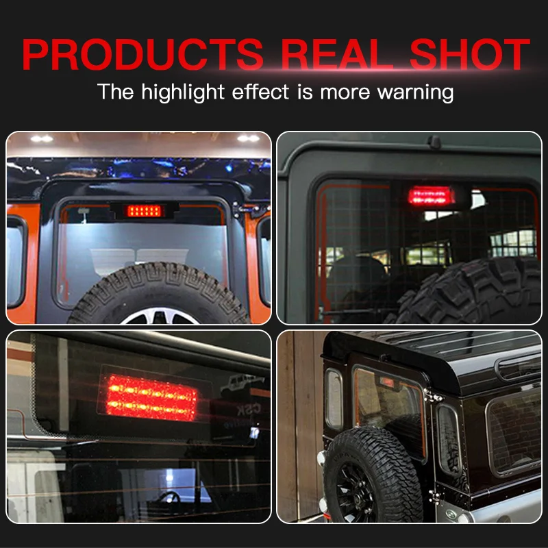

1PC 12V Red/Smoked Lens LED High Level Brake Light For Land Rover Discovery MK1 MK2 1994-2004 Defender 1990-2016 Car Accessories
