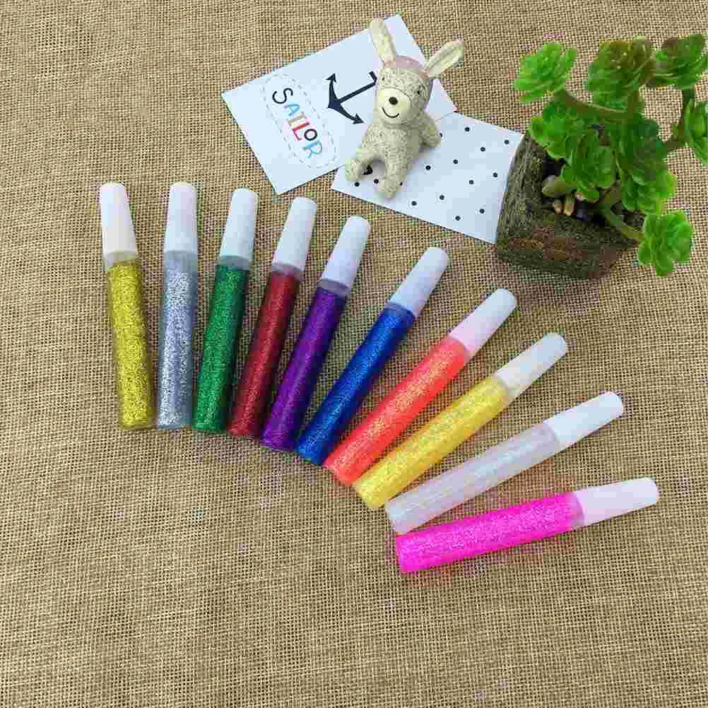 70 Pcs Glitter Glue Pen Colorful Adhesive Craft Sticks Fast Drying Multi Purpose Kids Toy Decorations School Projects