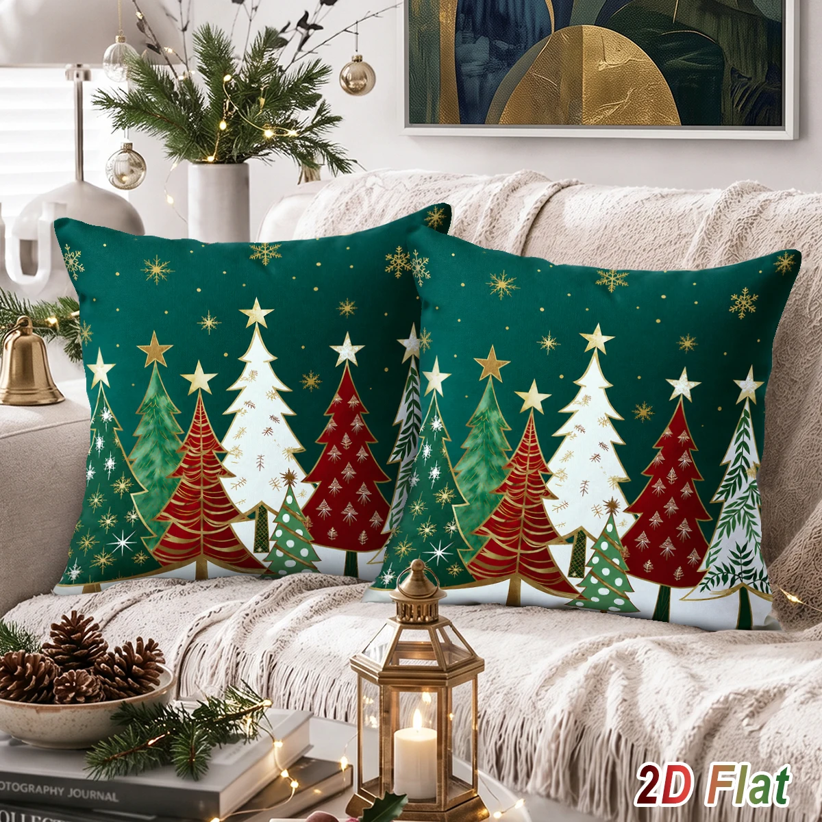Christmas Pillow Cases Merry Christmas Decorations for Home 2026 Xmas Tree Sofa Cushion Cover Navidad Natal New Year Gift 2027